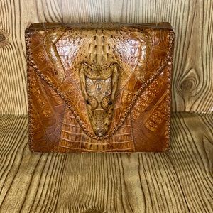 1950s Vintage Genuine Alligator Leather purse